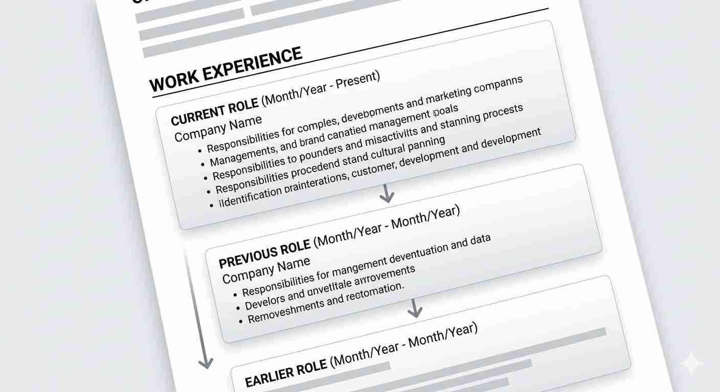 Reverse Chronological CV Format