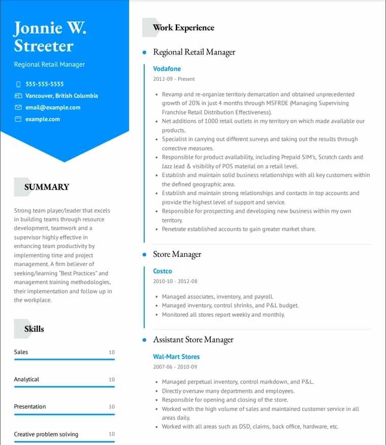 Simple Resume Layout