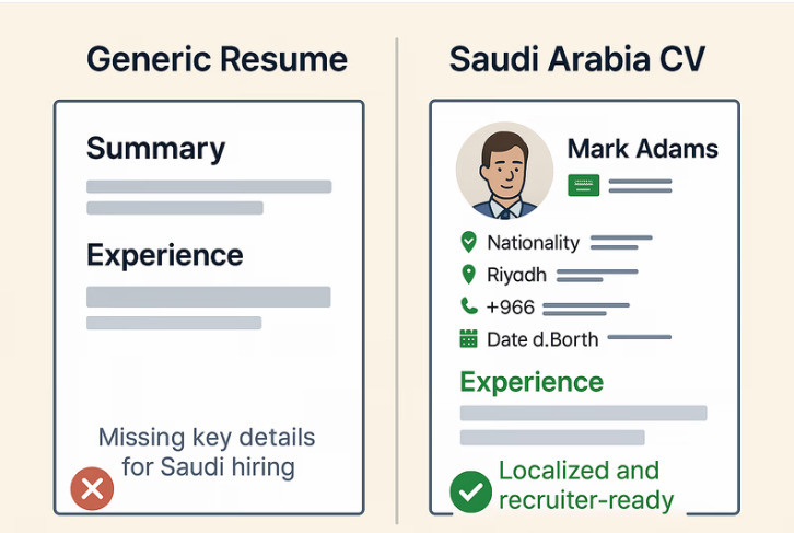 generic vs Saudi Arabia CV Generic Vs Saudi Arabia CV